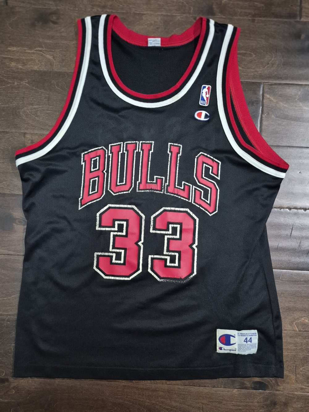 Champion Scottie Pippon Chicago Bulls #33 Basketball Jersey NBA Vintage 90s